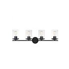 Savoy House Essentials 8-8020-4-BK Marshall 4-Lights 240W Matte Black Vanity Light