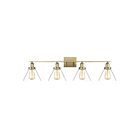 Savoy House Essentials 8-9130-4-322 Drake 4-Lights 240W Warm Brass Vanity Light