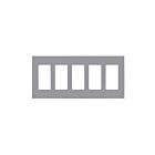 Leviton 80321-SGY Gray Screwless Wallplate Dec New Design 5-Gang Standard Size