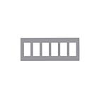 Leviton 80326-SGY Gray Screwless Wallplate Dec New Design 6-Gang Standard Size