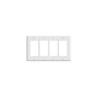 Leviton 80412-CNW 4-Gang Decora Duplex Wallplate White