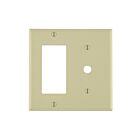 Leviton 80479-I 2 Gang Ivory Combination Plate