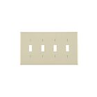 Leviton 80512-T 4G/4Toggle Light Almond Wallplate