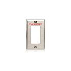 Leviton 84401-E40 Stainless Steel Receptacle Wallplate