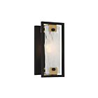 Savoy House Hayward 9-1697-1-143 1-Light Matte Black with Warm Brass Accents Wall Sconce
