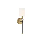 Savoy House Tivoli 9-1888-1-143 1-Light Matte Black with Warm Brass Accents Wall Sconce