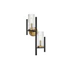 Savoy House Midland 9-1905-2-143 2-Lights Matte Black with Warm Brass Accents Wall Sconce