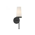 Savoy House Essentials Haynes 9-2801-1-89 1-Light Matte Black Wall Sconce
