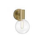 Savoy House Essentials Wright 9-3076-1-322 1-Light Warm Brass Wall Sconce
