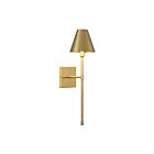 Savoy House Essentials Jefferson 9-5201-1-322 1-Light Warm Brass Wall Sconce