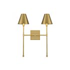 Savoy House Essentials Jefferson 9-5202-2-322 2-Lights Warm Brass Wall Sconce