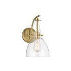 Savoy House Essentials Foster 9-7005-1-322 1-Light Warm Brass Wall Sconce