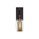 Savoy House Essentials Dunbar 9-9065-1-95 1-Light Warm Brass with Bronze Accents Wall Sconce