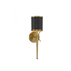 Savoy House Quincy 9-9944-1-143 1-Light Matte Black with Warm Brass Wall Sconce