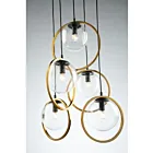 Artcraft Lugano AC10895VB Black Vintage Brass Pendant