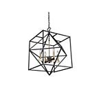 Artcraft Roxton AC11204 4-Lights Matte Black Harvest Brass 60W Chandelier