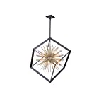 Artcraft Sunburst AC11440 8-Lights Matte Black Satin Brass 60W Chandelier