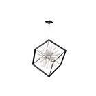 Artcraft Sunburst AC11440CH 8-Lights Matte Black Chrome 60W Chandelier