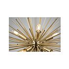 Artcraft Sunburst AC11443 8-Lights Satin Brass 60W Chandelier