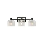 Artcraft Lyndon AC11693NB 3-Lights Black and Brushed Nickel 60W Bathroom Vanity