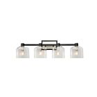 Artcraft Lyndon AC11694NB 4-Lights Black and Brushed Nickel 60W Bathroom Vanity