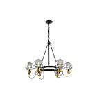 Artcraft Martina AC11727BK 6-Lights Black and Brushed Brass 60W Chandelier