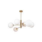 Artcraft Aurelia AC11766BR 60W Brass Rod Chandelier