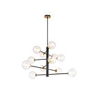 Artcraft AC11768VB Aurelia 12-Lights 120W Black Chandelier