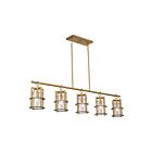 Artcraft AC11815BB Burford 5-Lights 200W Brushed Brass Island Light