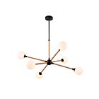 Artcraft Capilano AC11846BK 60W Brushed Brass Rod Chandelier