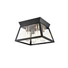 Artcraft AC11853BK Lucian 160W Black and Brushed Brass Semi Flush Mount