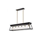 Artcraft AC11854BK Lucian 6-Lights 360W Black Island Light