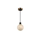 Artcraft Gem AC11870SW 1-Lights Black Cord Pendant