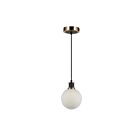 Artcraft Gem AC11870WH 1-Lights Black and Brushed Brass Cord Pendant