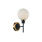 Artcraft Gem AC11871WH Black and Brushed Brass 10W Wall Sconce