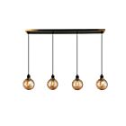 Artcraft AC11874AM Gem 4-Lights 160W Black and Brushed Brass Island Light
