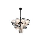 Artcraft AC11883BK Bolla 13-Lights 130W Black Chandelier