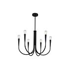 Artcraft AC11926BK Bronte 6-Lights 240W Black Chandelier