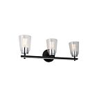 Artcraft Essex AC11933NB 180W Nickel and Black Vanity Light