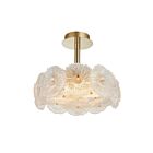 Artcraft AC11965BR Bloom 6-Lights 60W Brass Semi-Flush Mount
