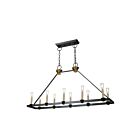 Artcraft AC11980BB Notting Hill 10-Lights 600W Black and Brushed Brass Island Light