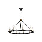 Artcraft AC11989BB Notting Hill 9-Lights 540W Black and Brushed Brass Chandelier