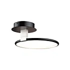 Artcraft AC6630NB Halo 11W Black Semi Flush Mount
