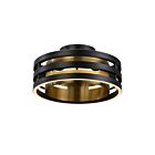 Artcraft AC6752BB Toledo 36W Black and Brushed Brass Semi Flush Mount