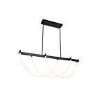 Artcraft Cascata AC6813BK Black and Brushed Brass 23W Island Light