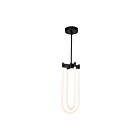 Artcraft Cascata AC6815BK Black and Brushed Brass 14W Rod Pendant