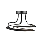 Artcraft Ara AC7676BK 24 Lights Black Semi Flush Mount