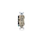 Leviton CR015-2PI 15 Amp Duplex Receptacle/Outlet, Commercial Grade, Self-Grounding