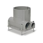 Leviton FBBOx-GY Gray 2-Gang Concrete Floor Box System