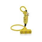 Leviton GSCM1-3TC Port Self-Test Gfi Cord Mnl 15A 3Ft W/Tap